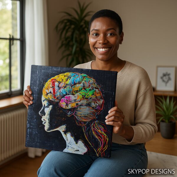 Colorful Brain Anatomy Art