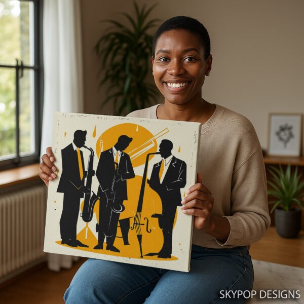 Jazz Trio Silhouette Art
