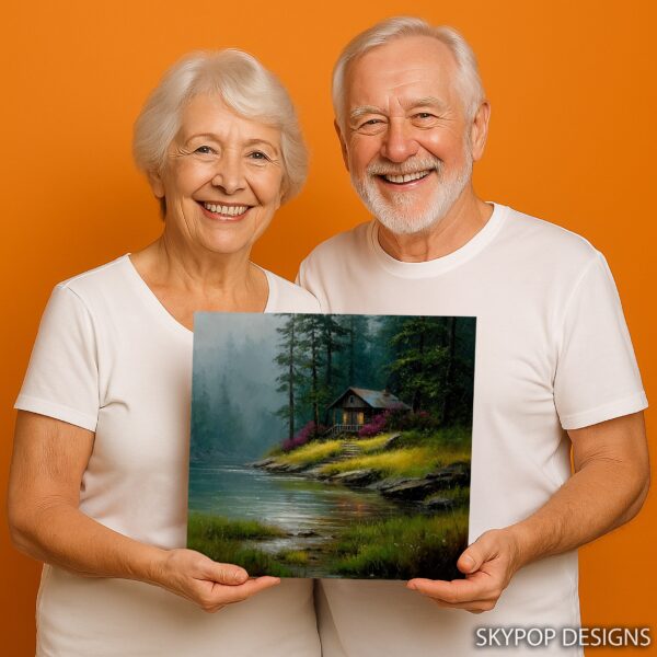 Lakeside Cabin Art