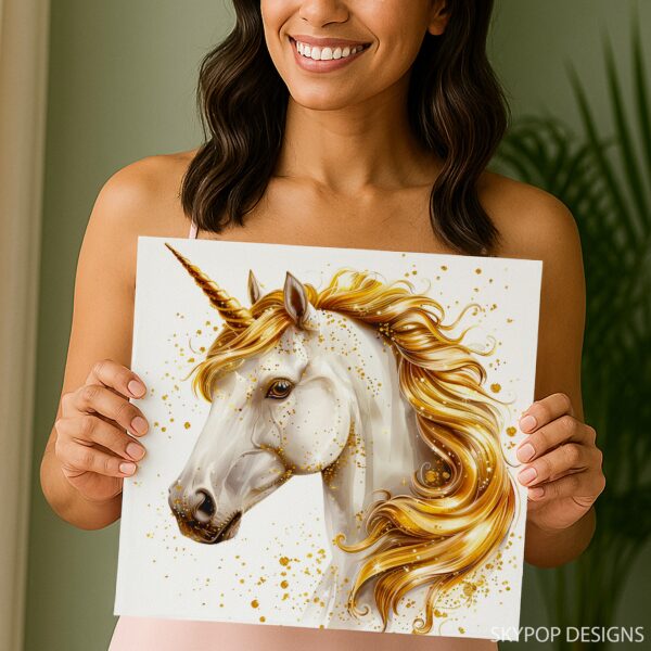 Golden Unicorn Art