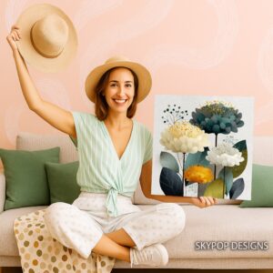 Modern Botanical Bouquet Art