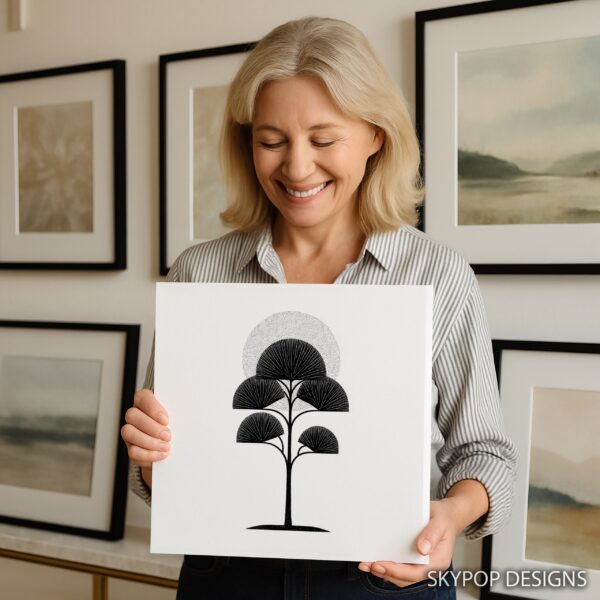 Geometric Palm Tree Art