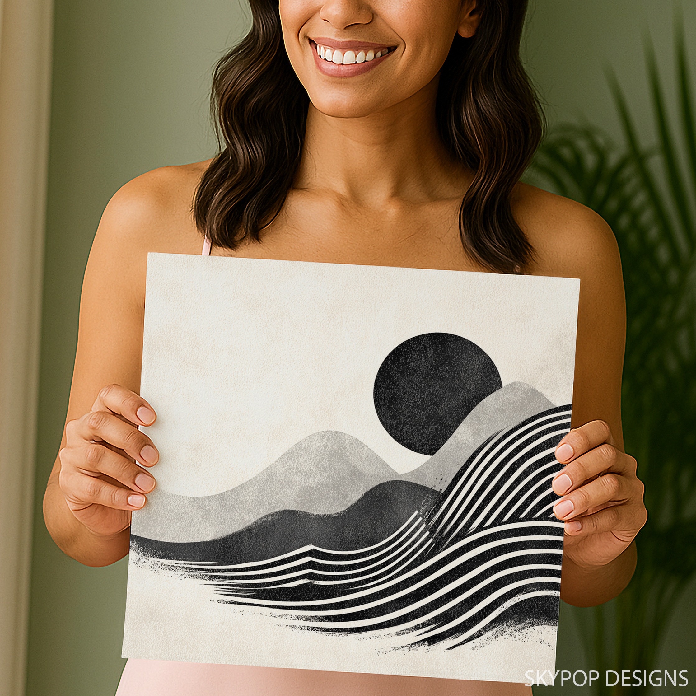 9.jpg Waves and Sun Abstract Art