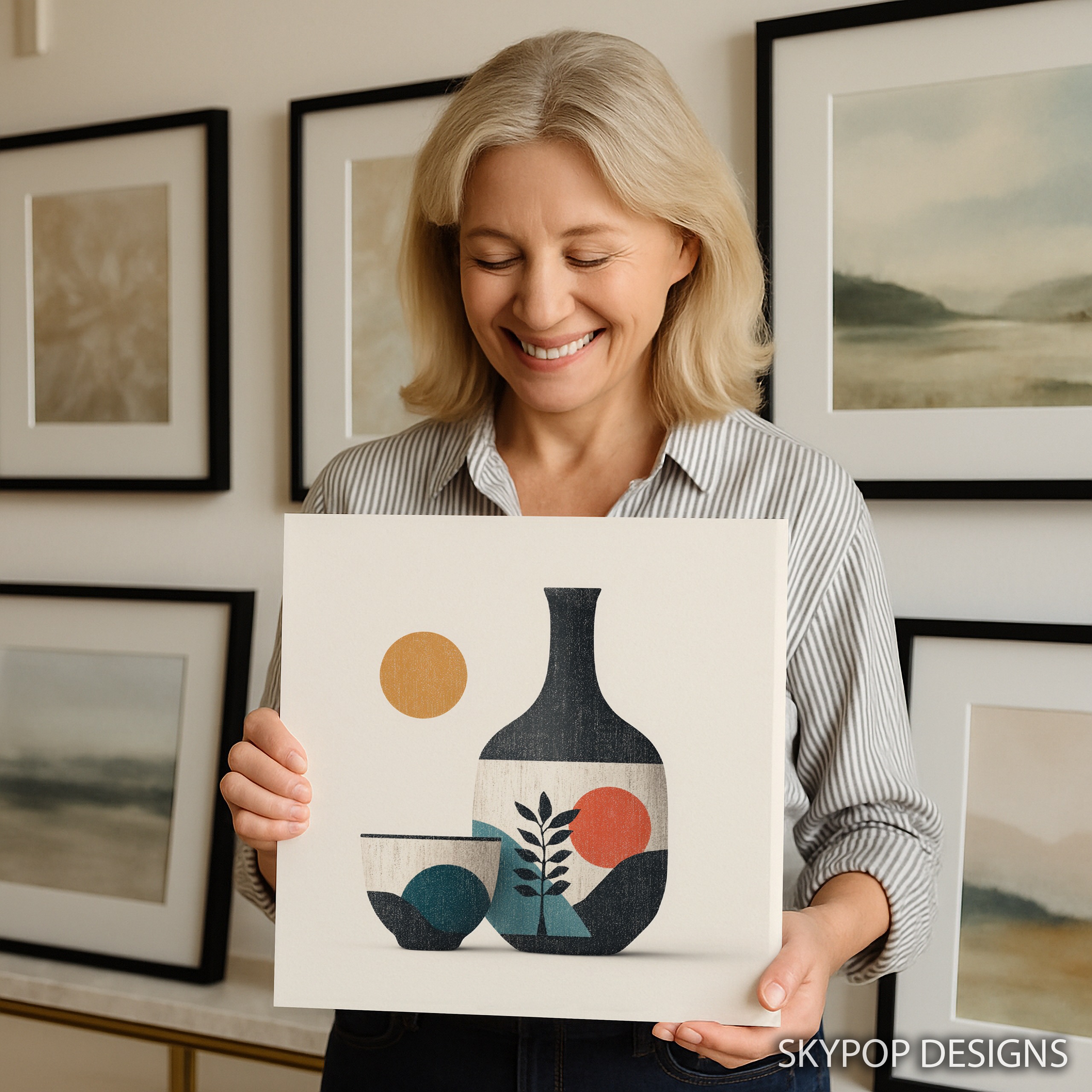 9.jpg Geometric Vase Art