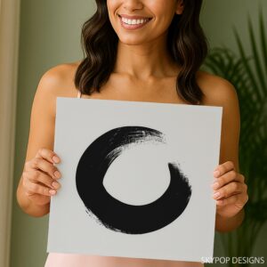 Zen Circle Brush Stroke Art