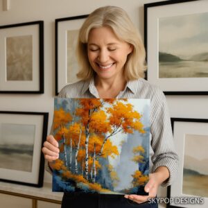 Autumn Birch Forest Art