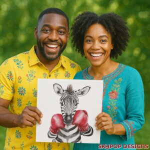 Zebra Boxing Art