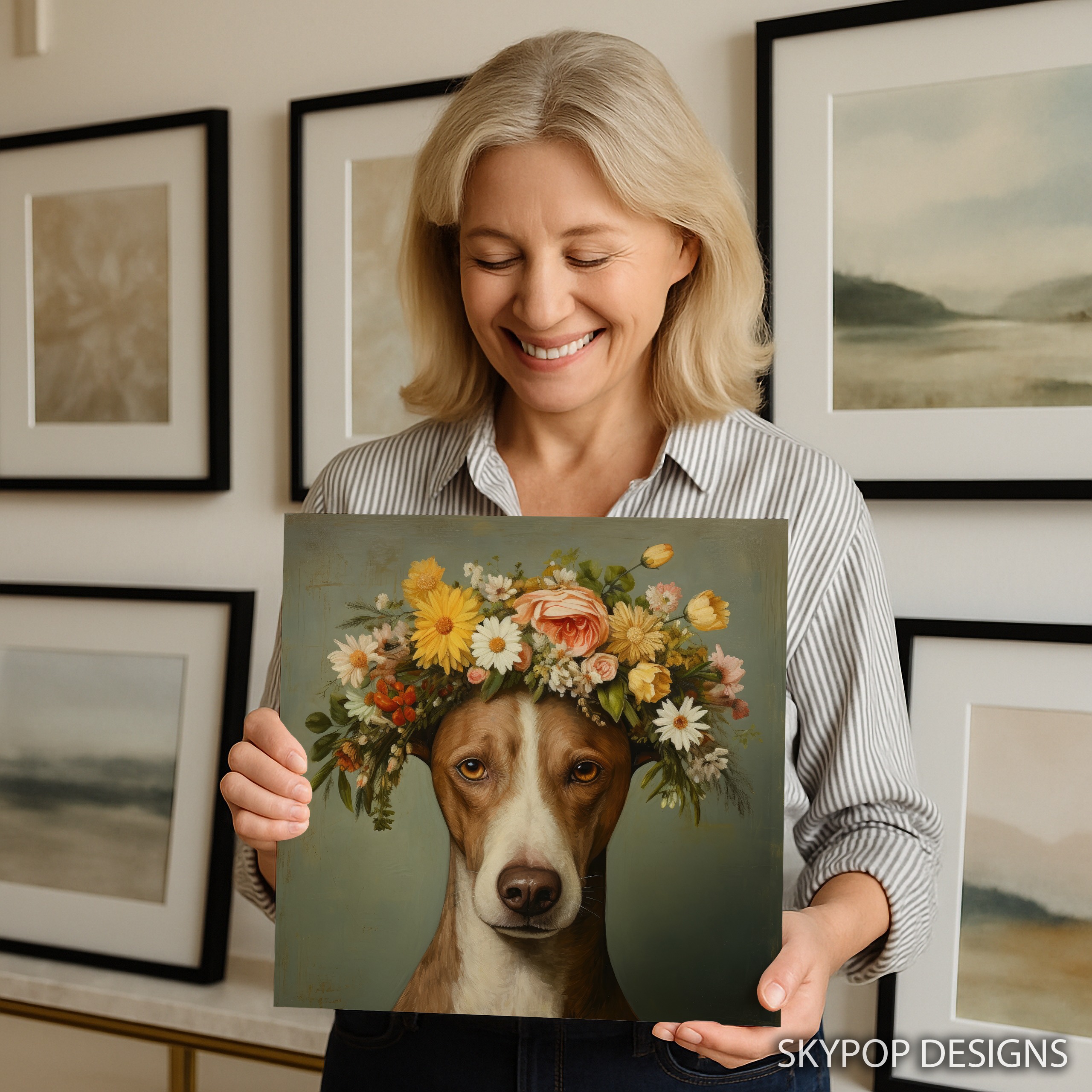 9.jpg Brittany Dog Art