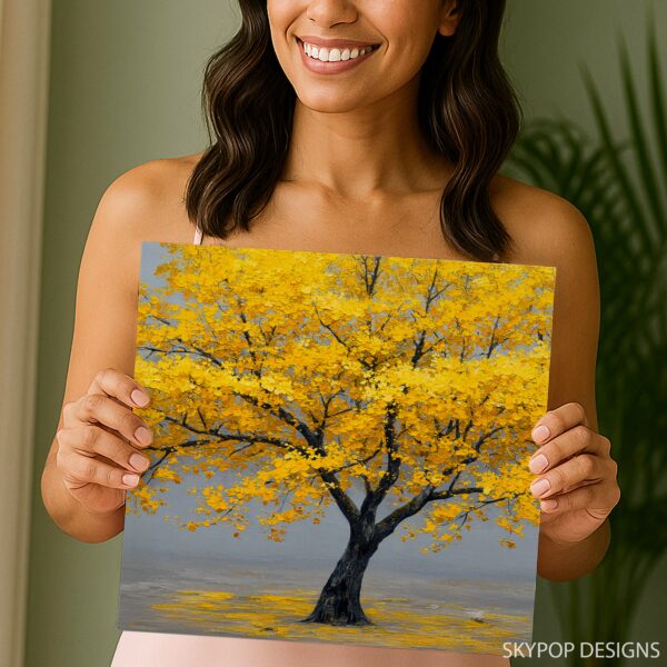 Golden Autumn Tree Art