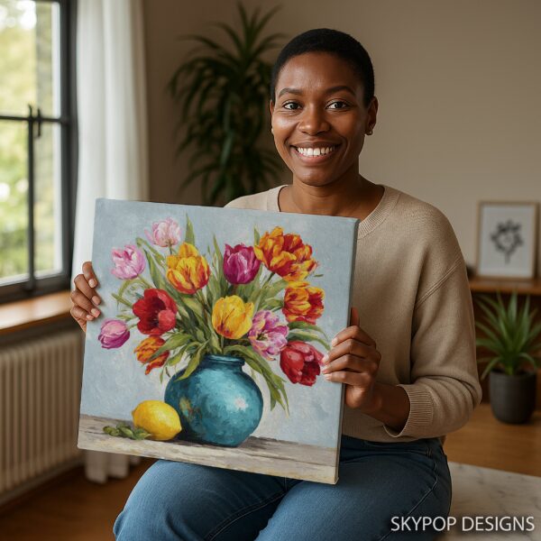 Vibrant Tulip Bouquet Art