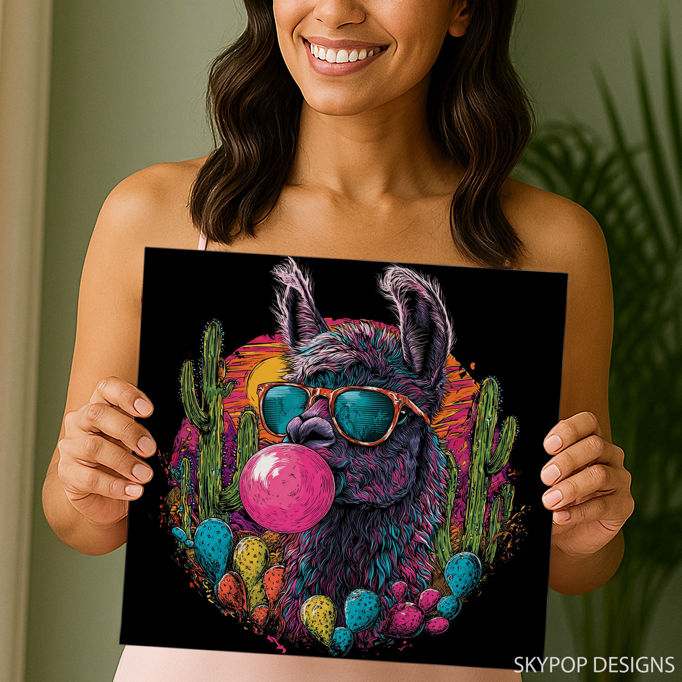 9.jpg Psychedelic Llama Art
