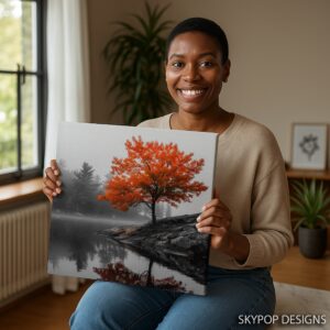 Autumn Reflection Tree Art