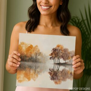 Autumn Reflection Lake Art