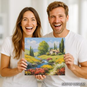 Tuscan Countryside Stream Art