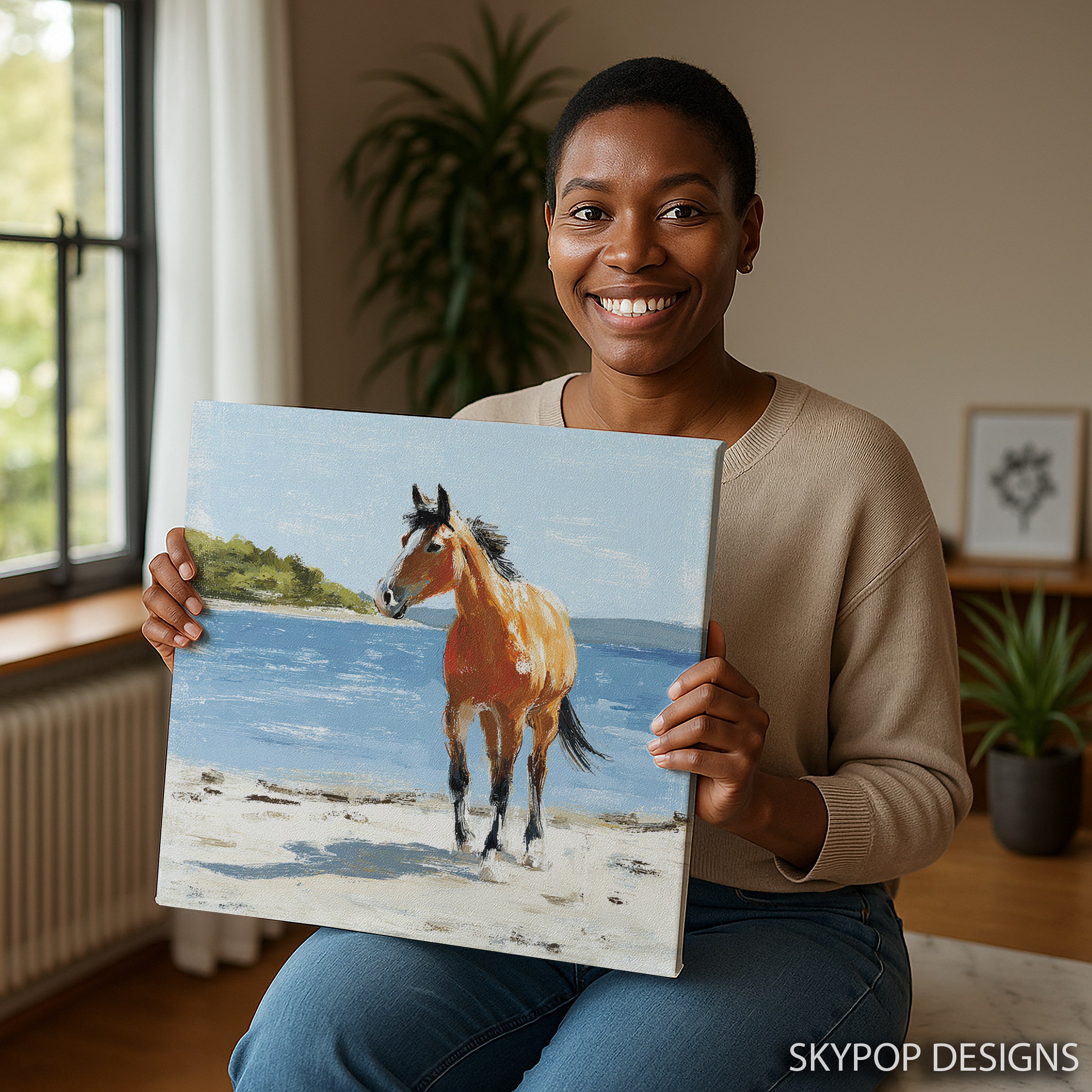 9.jpg Beach Horse Art