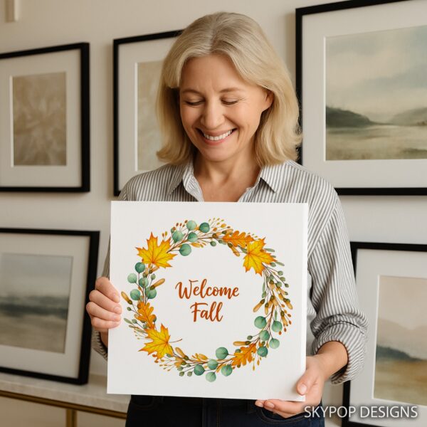 Autumn Wreath Welcome Art