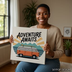 Retro Adventure Van Art