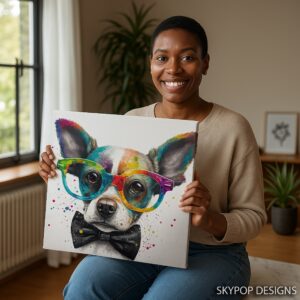 Dog With Glasses Art