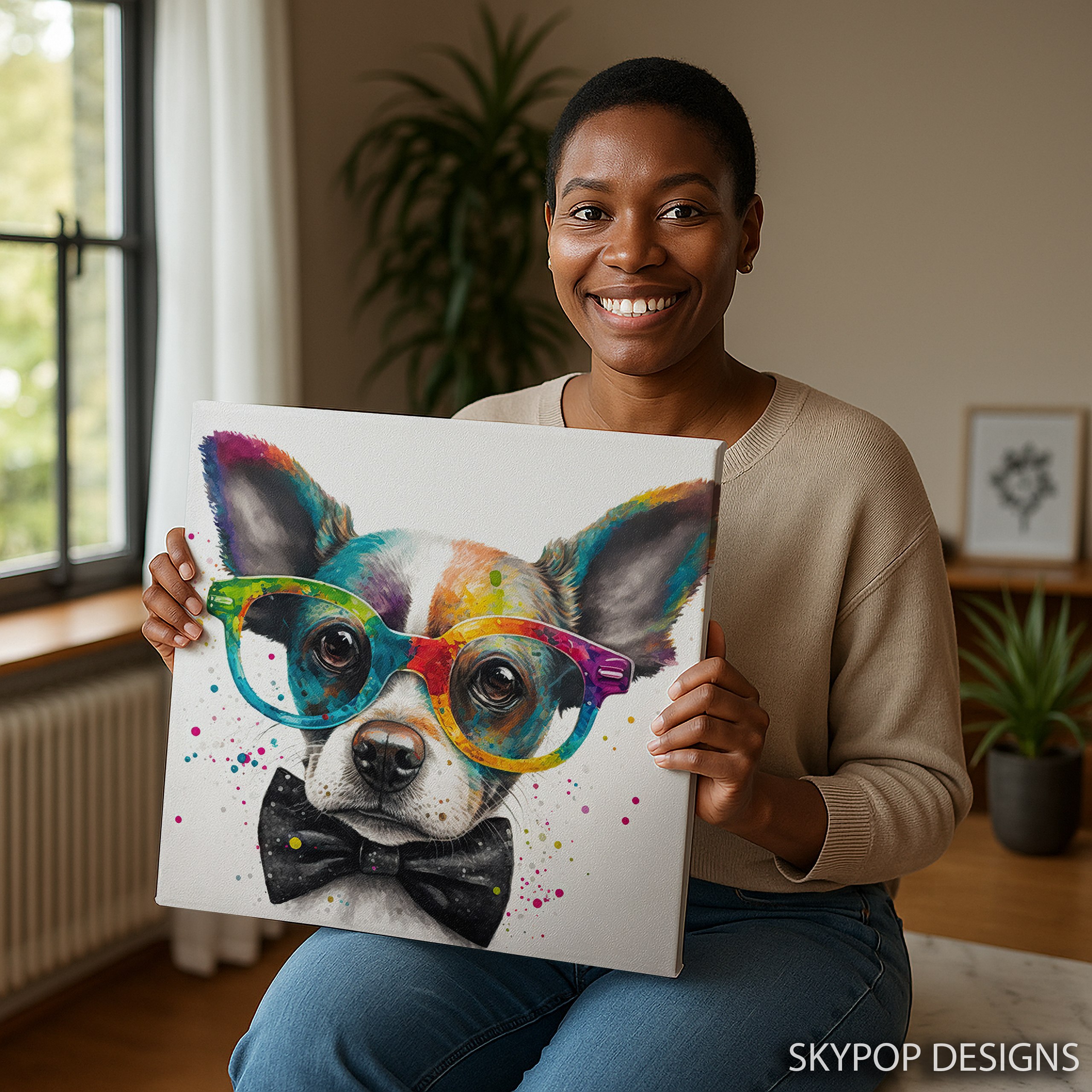 9.jpg Dog With Glasses Art