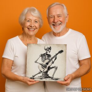 Skeleton Guitarist Art