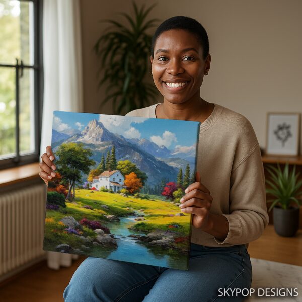 Mountain Cabin Serenity Art
