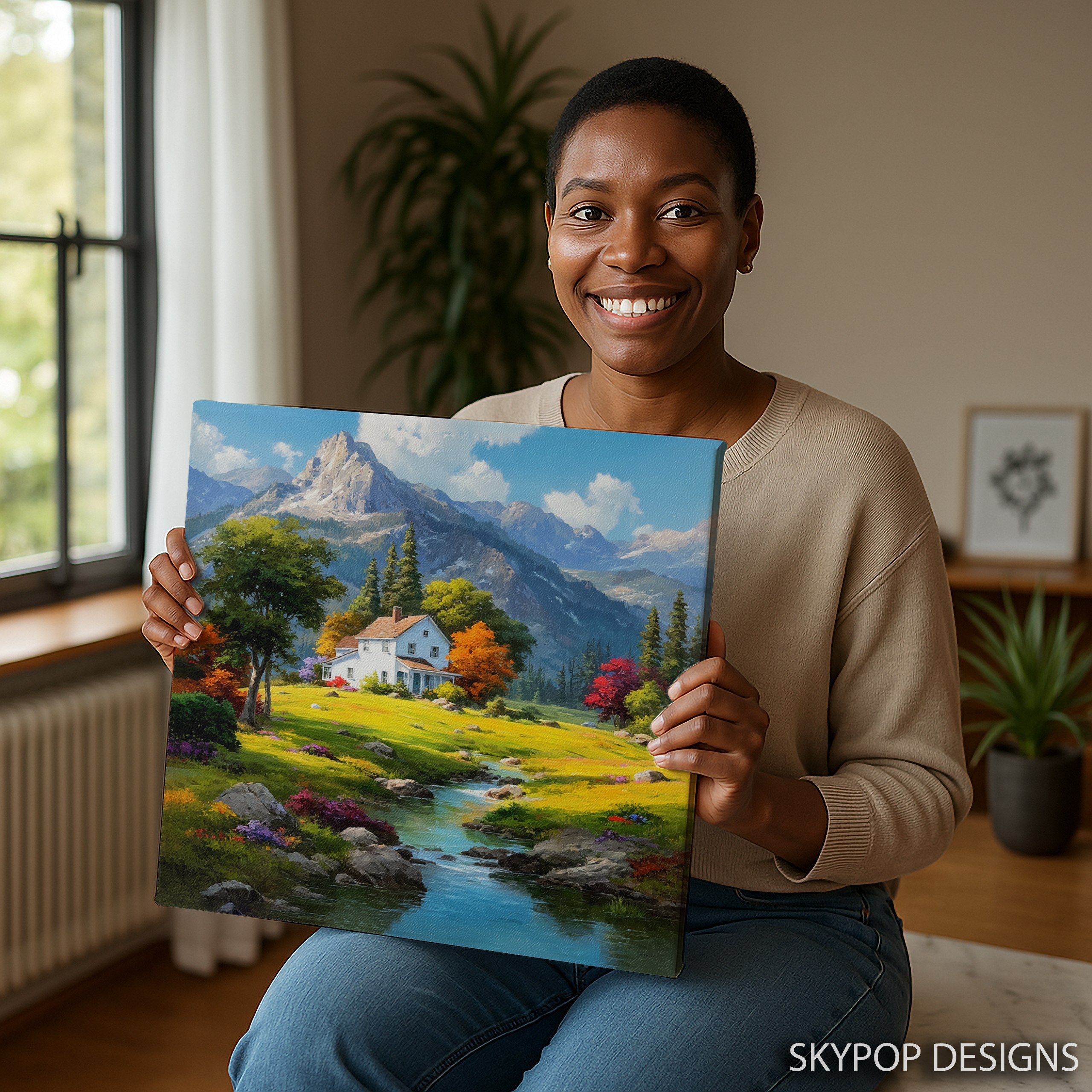 9.jpg Mountain Cabin Serenity Art