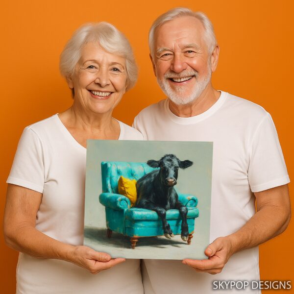 Cow on Couch Art