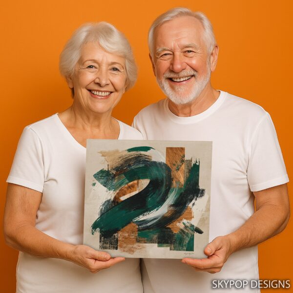Emerald Swirl Abstract Art