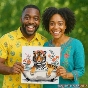 Tiger Bath Time Art