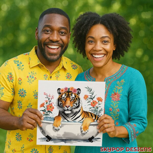 Tiger Bath Time Art