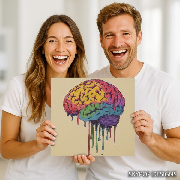 Colorful Brain Drip Art