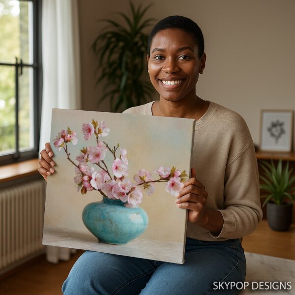 Cherry Blossom Vase Art