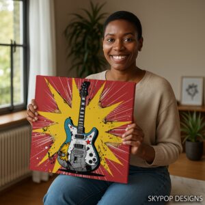 Electric Guitar Explosion Art