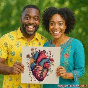Blooming Heart Anatomy Art