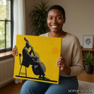Jazz Bass Player Art
