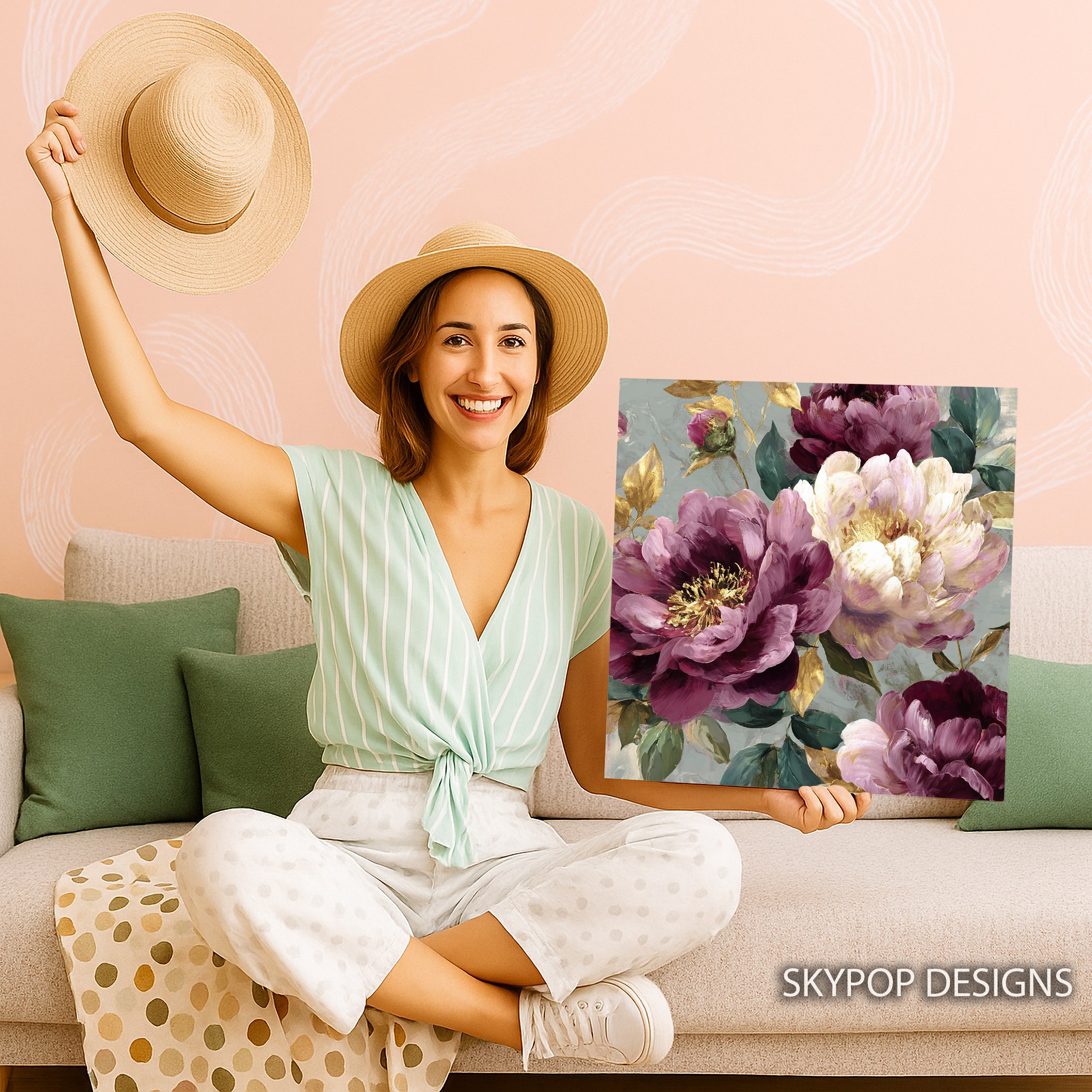 9.jpg Peony Bloom Art