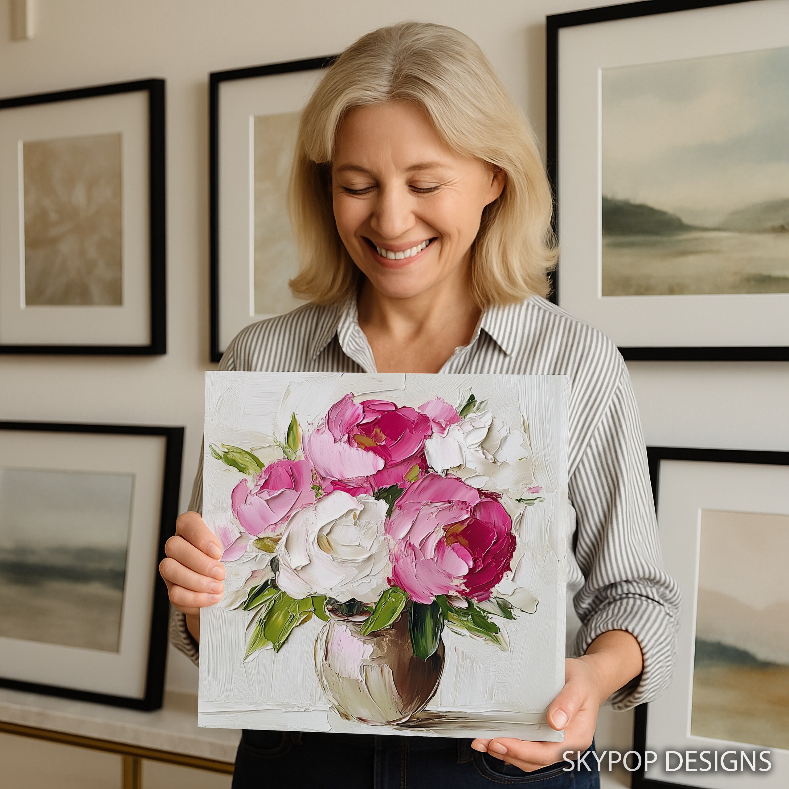 9.jpg Pink Peony Bouquet Art