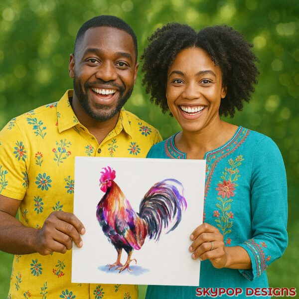 Colorful Rooster Art