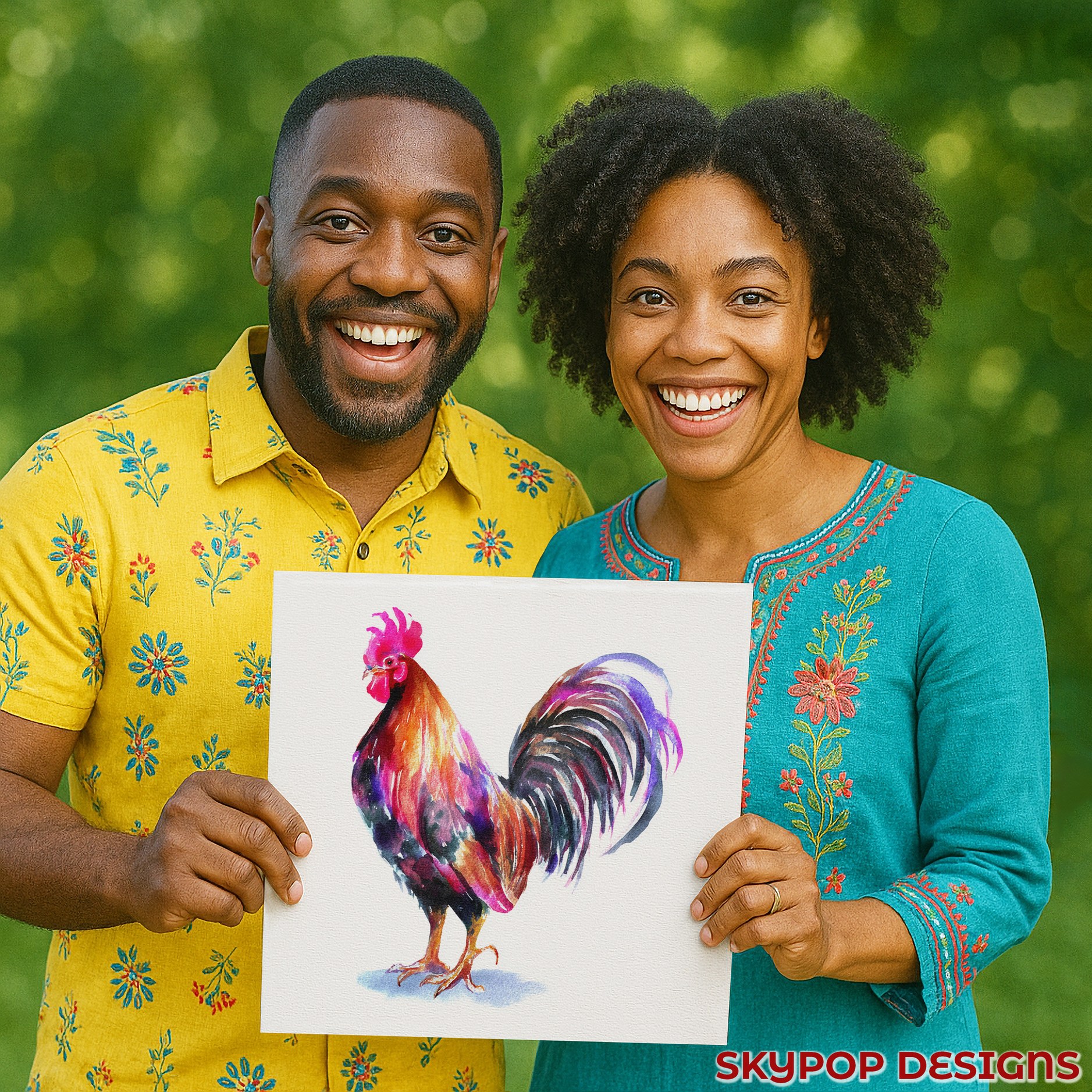 9.jpg Colorful Rooster Art