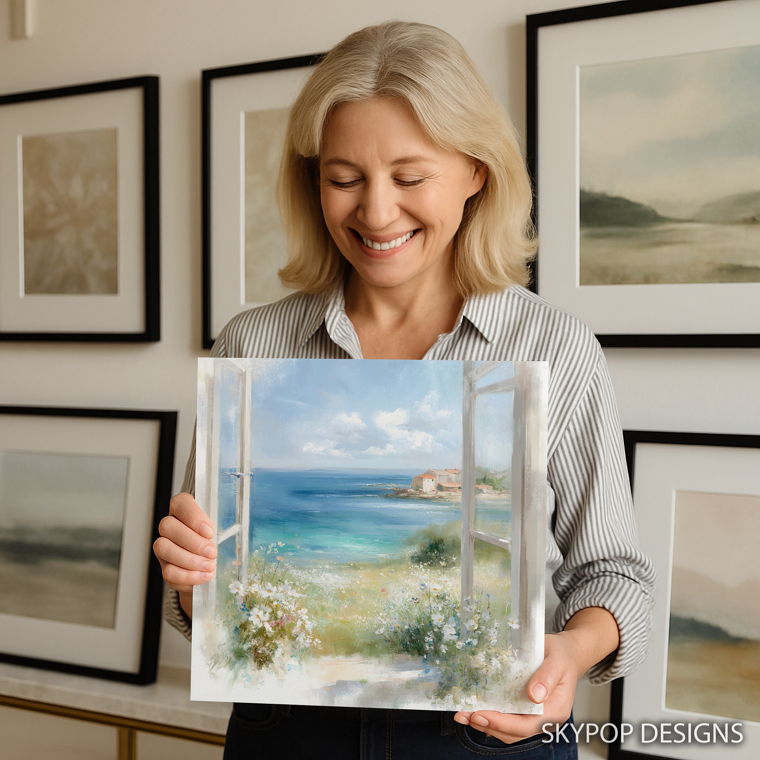 9.jpg Seaside Window View Art