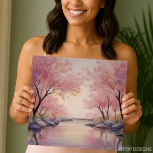 Cherry Blossom Stream Art