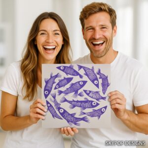 Purple Fish Art