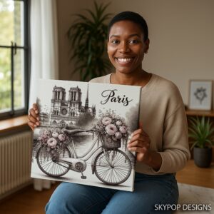 Vintage Paris Bicycle Art