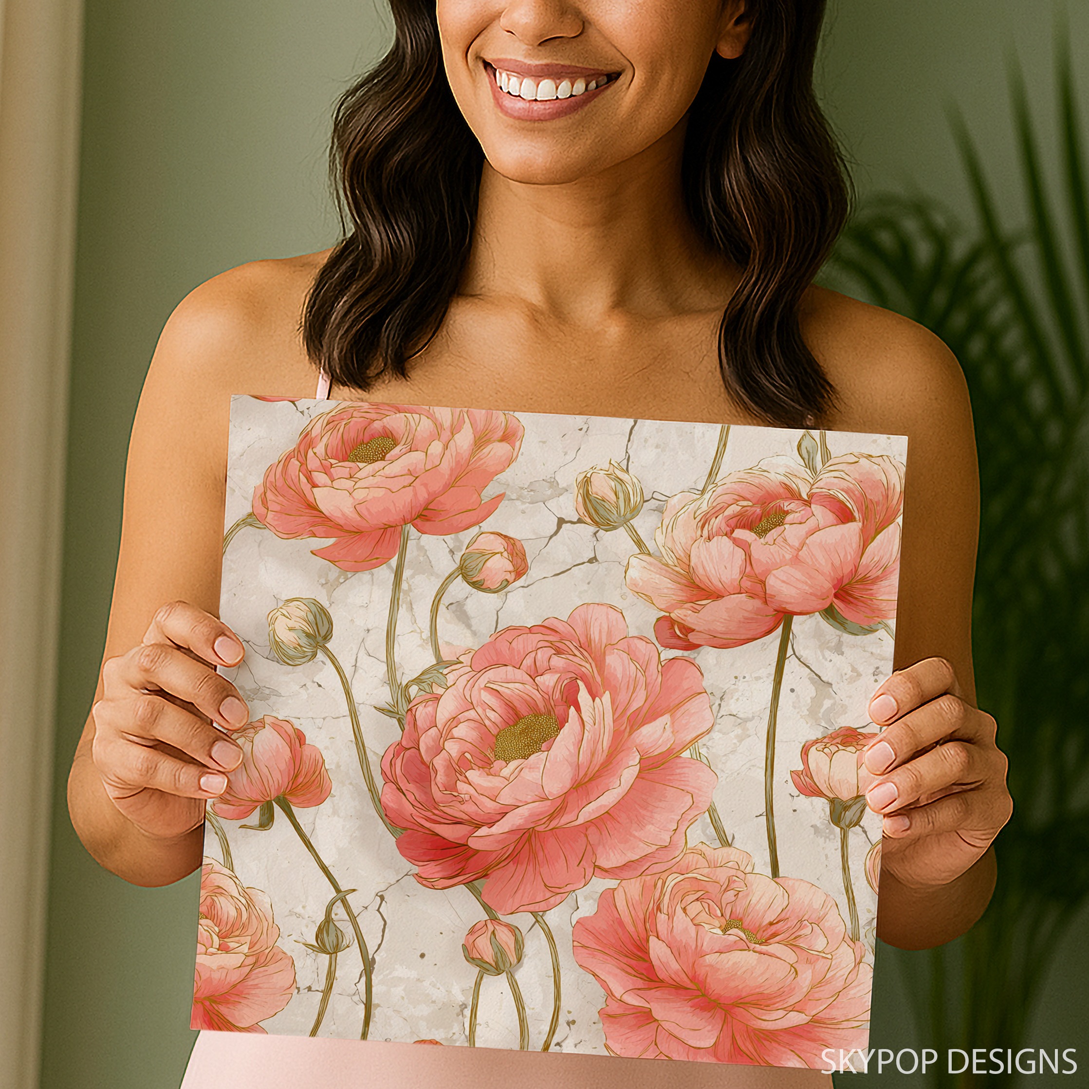 9.jpg Pink Peony Bloom Art