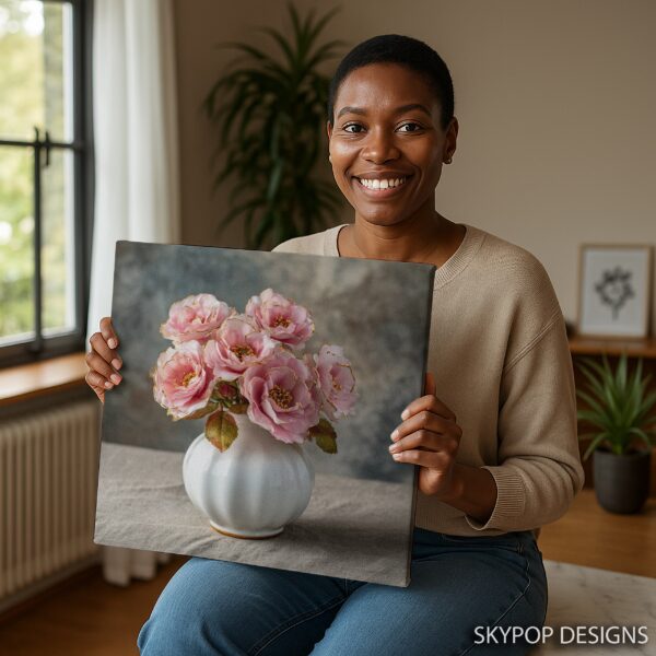Pink Rose Bouquet Art