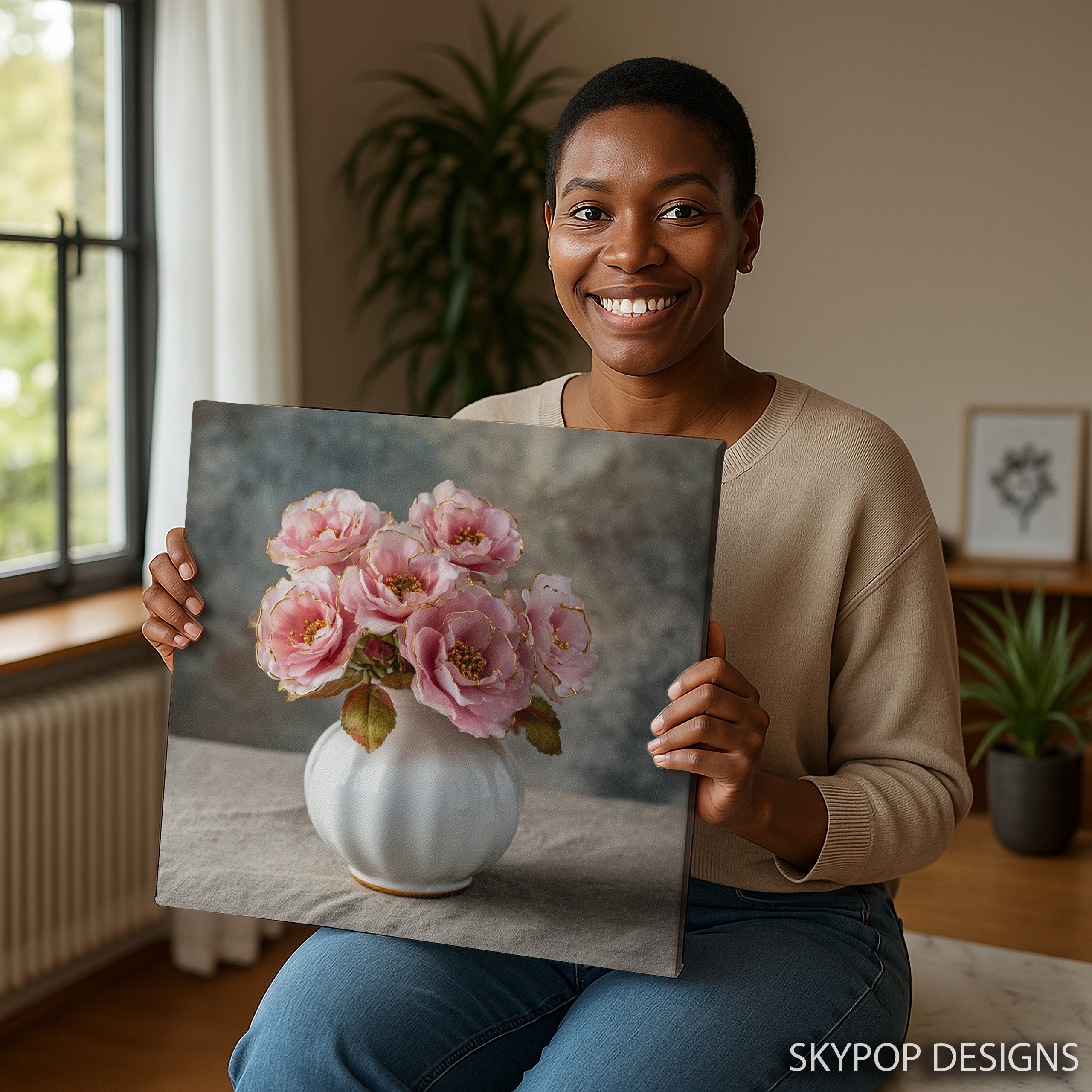 9.jpg Pink Rose Bouquet Art