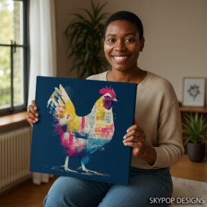 Colorful Rooster Art