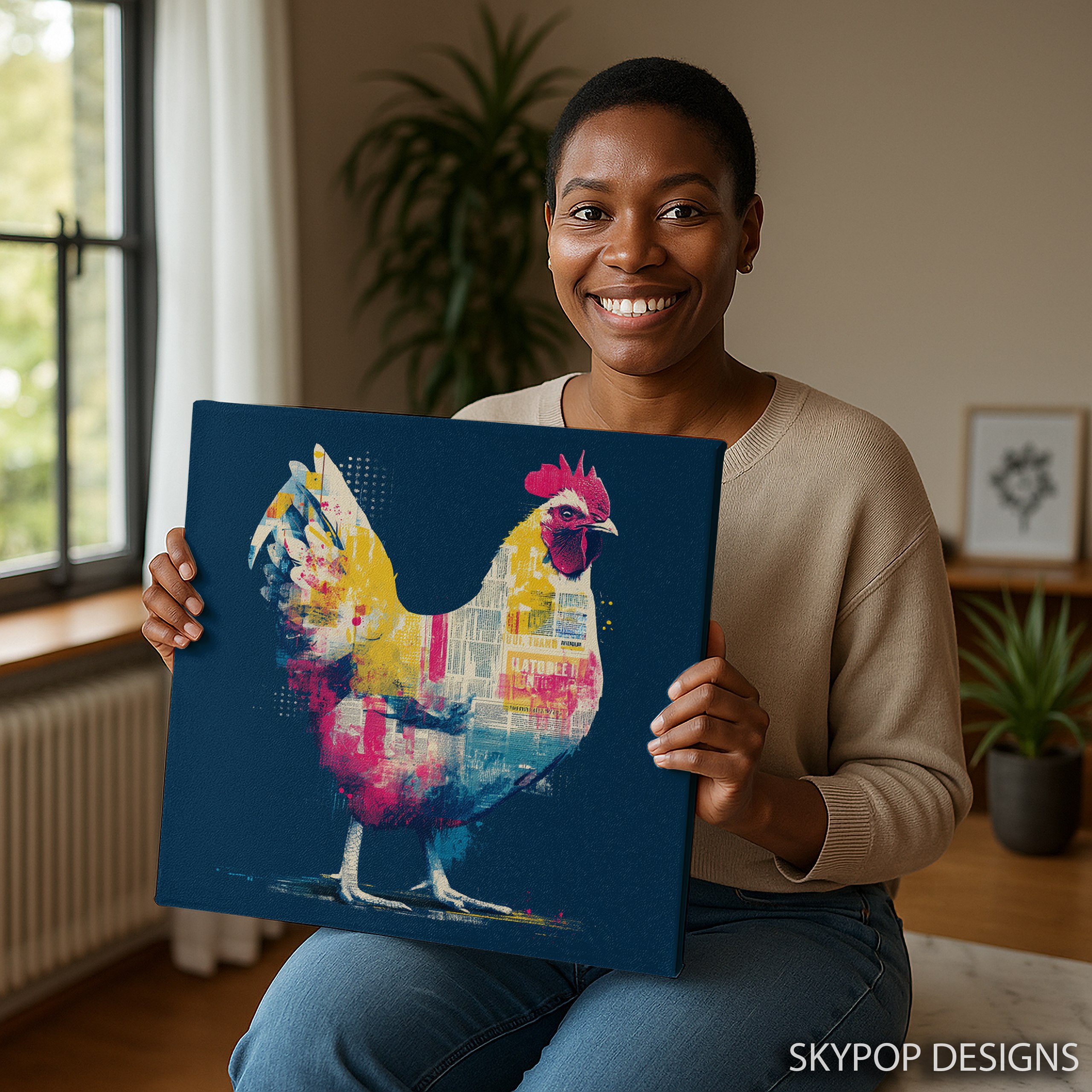 9.jpg Colorful Rooster Art