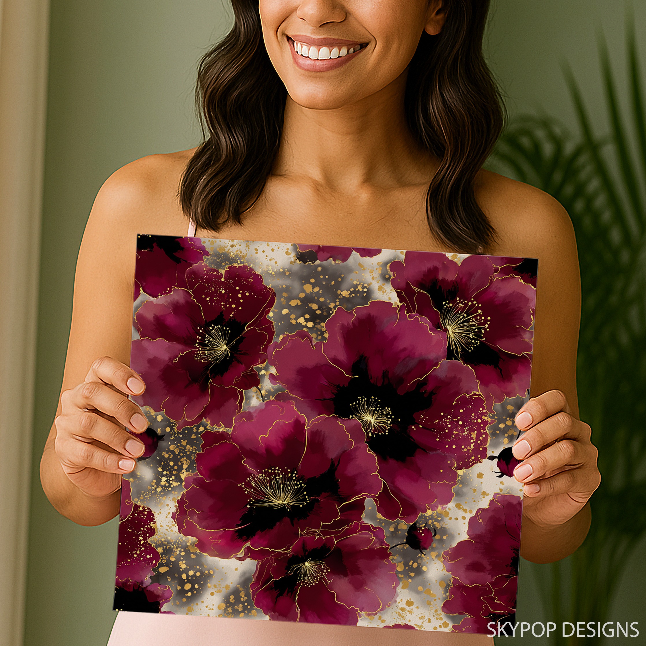 9.jpg Burgundy Blossom Art