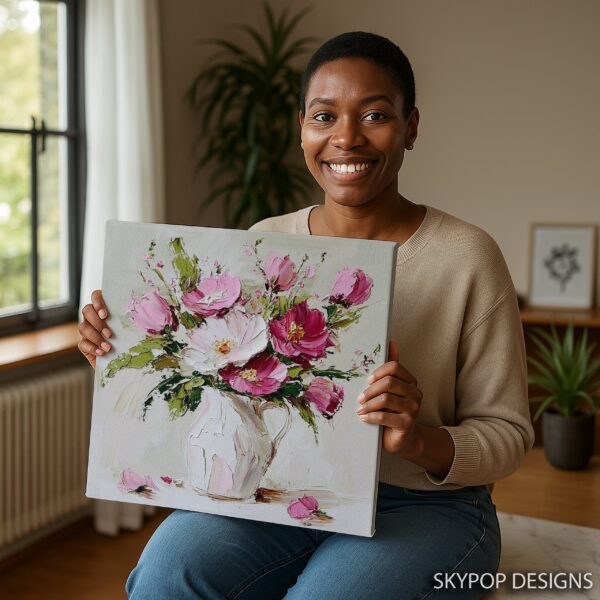 Pink Peony Bouquet Art